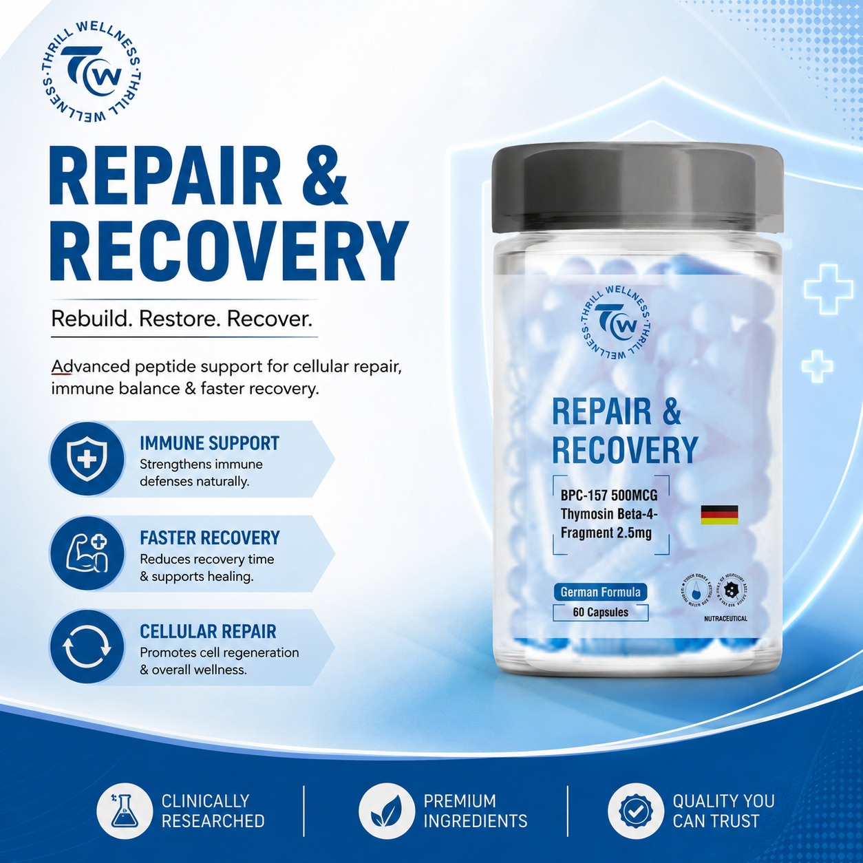 Thrill Pharma REPAIR & RECOVERY (BPC 157) - Image 2
