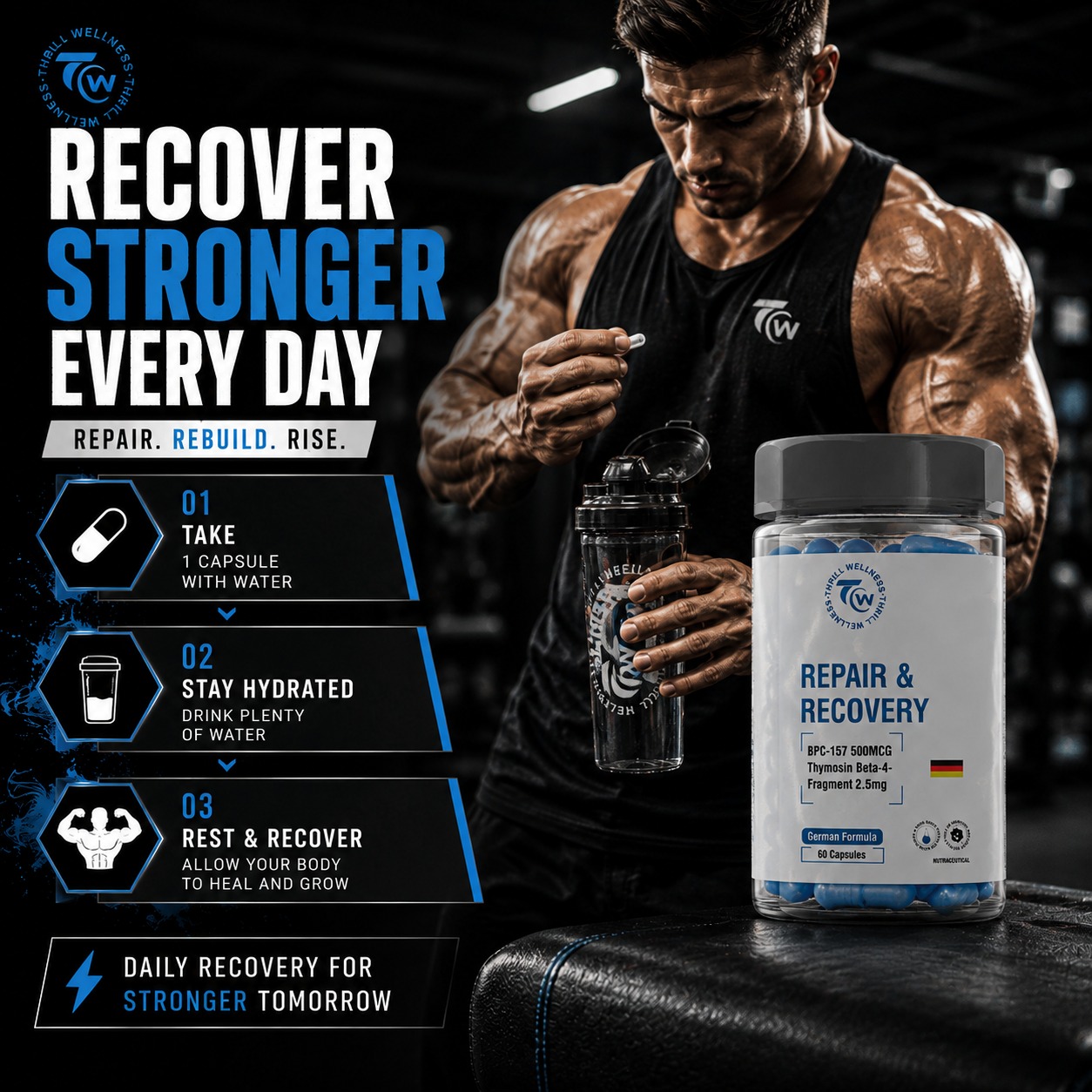 Thrill Pharma REPAIR & RECOVERY (BPC 157) - Image 3